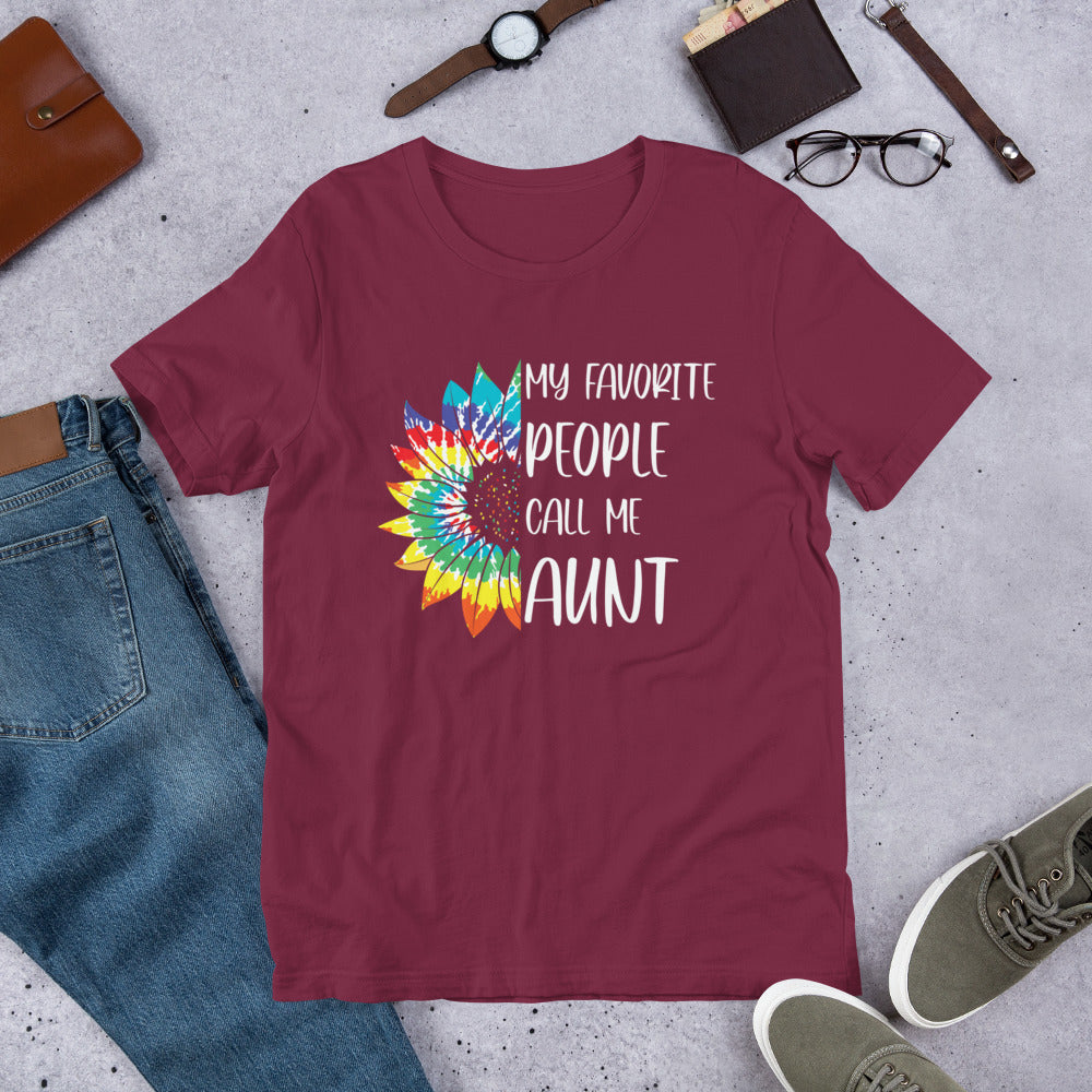 My Favorite People Call Me Aunt Sunflower Unisex t-shirt