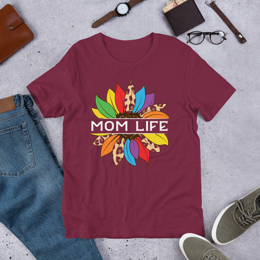 Mom Life - Sunflower Leopard - Mother's Day Unisex t-shirt