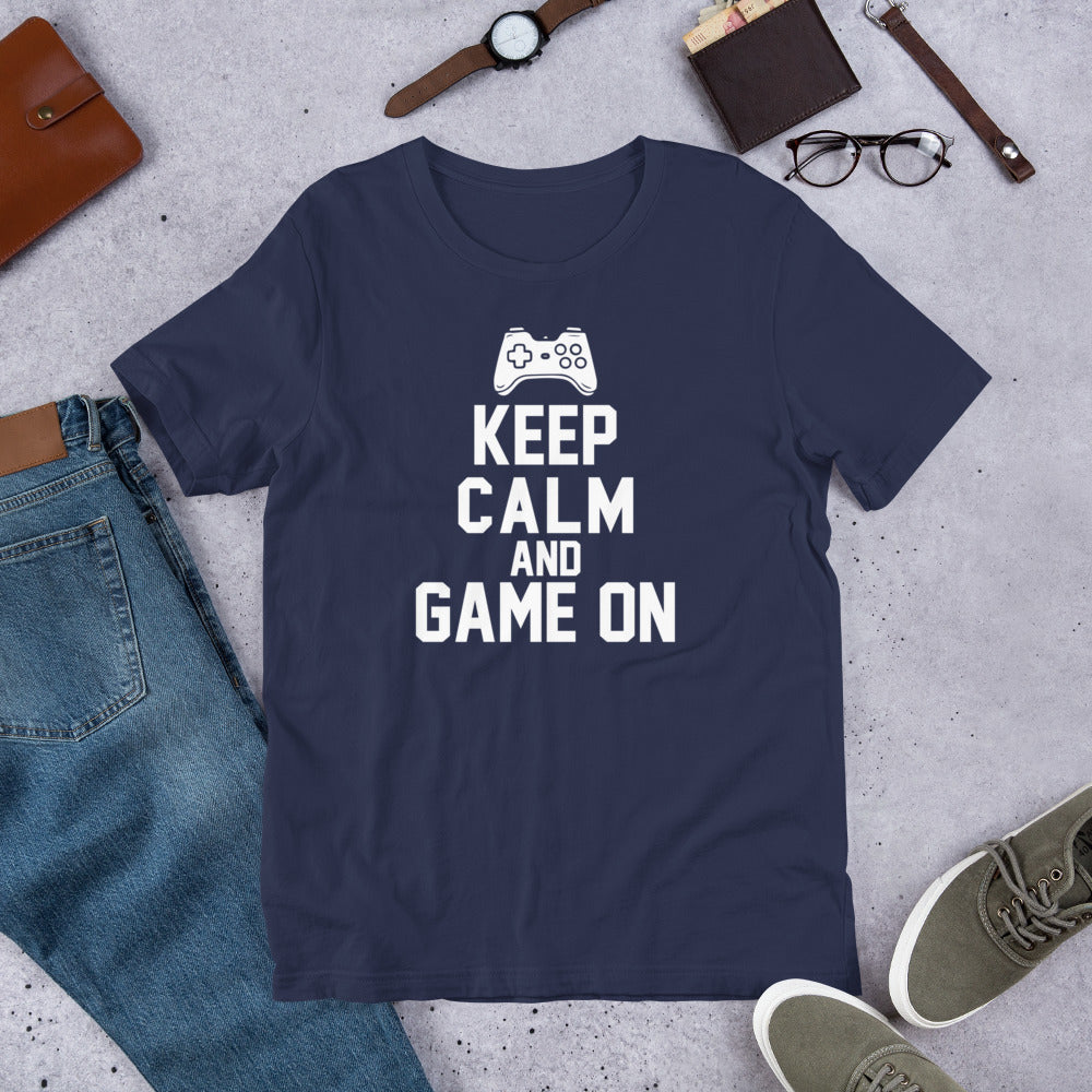 Keep Calm & Game On Gamer Unisex t-shirt