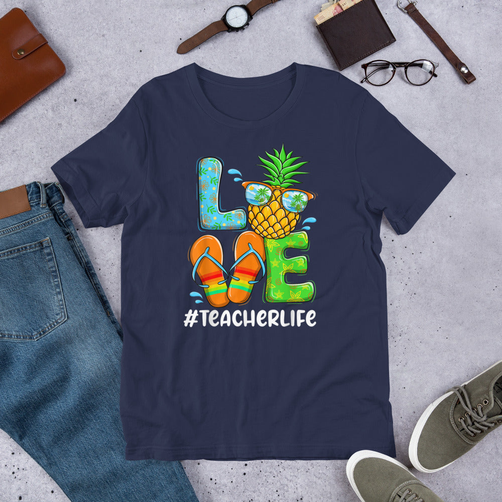 School Love Block - Pineapple & Sandals #TeacherLife Unisex t-shirt