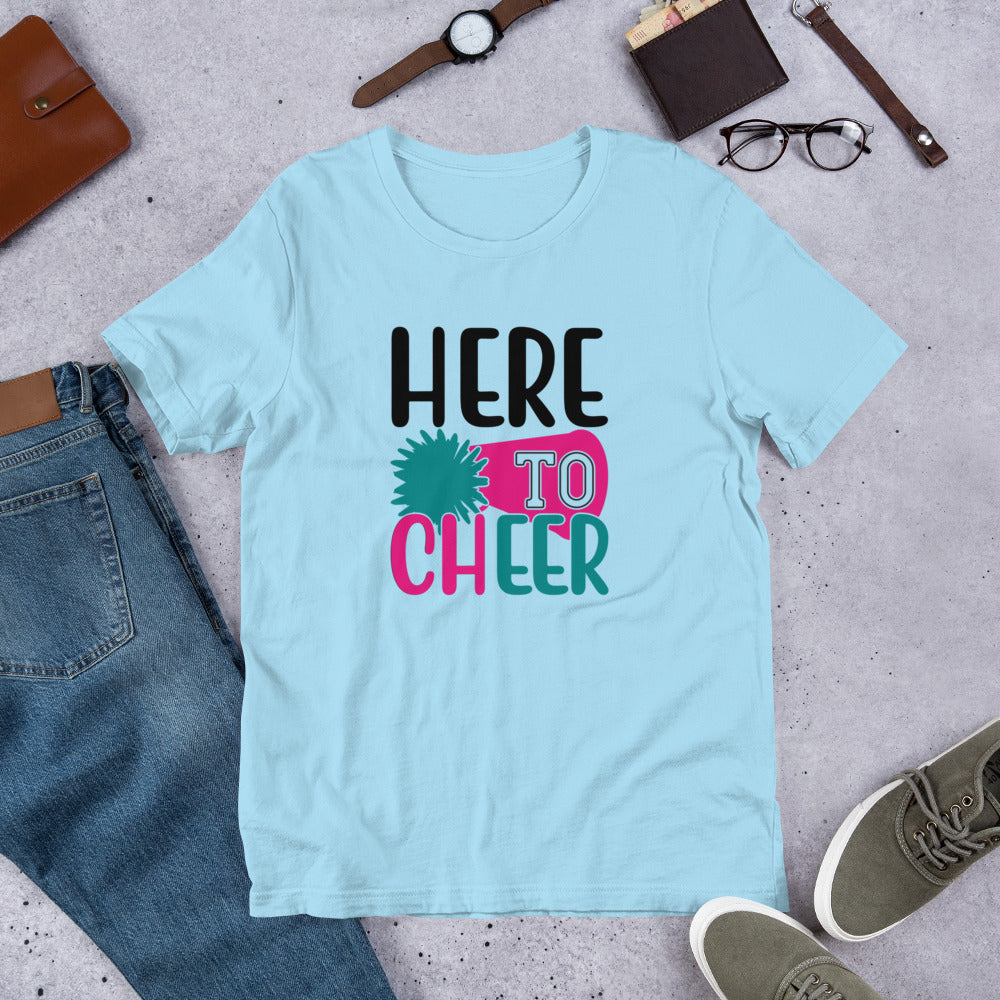 Here to Cheer Cheerleader Unisex t-shirt