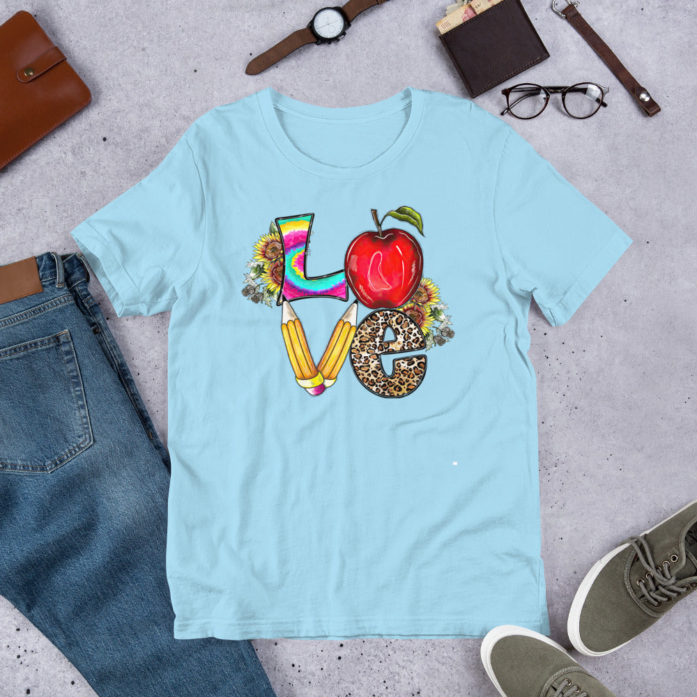 School Love Block - Sunflower & Tie-dye Unisex t-shirt