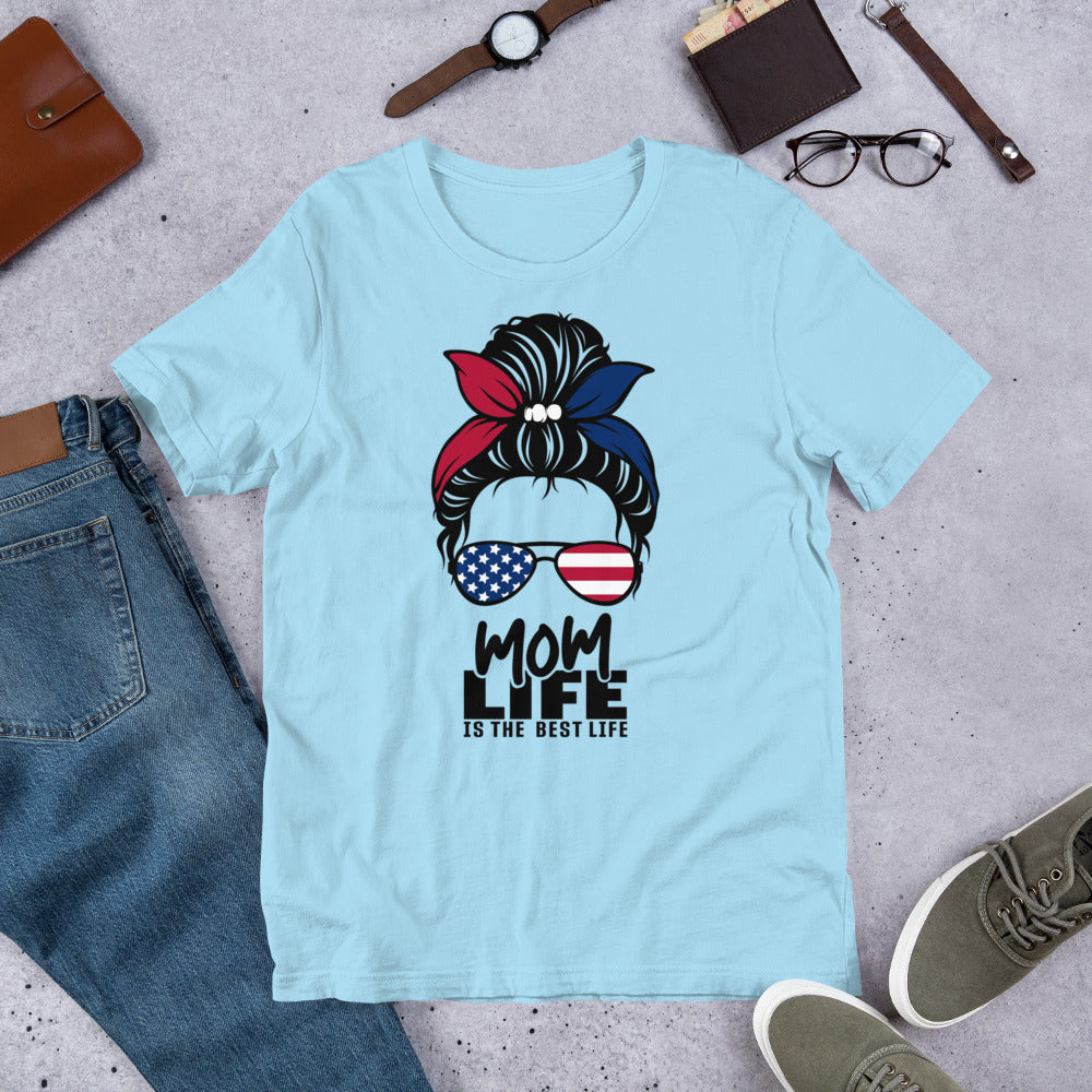 Mom Life is the Best Life Messy Bun Unisex t-shirt