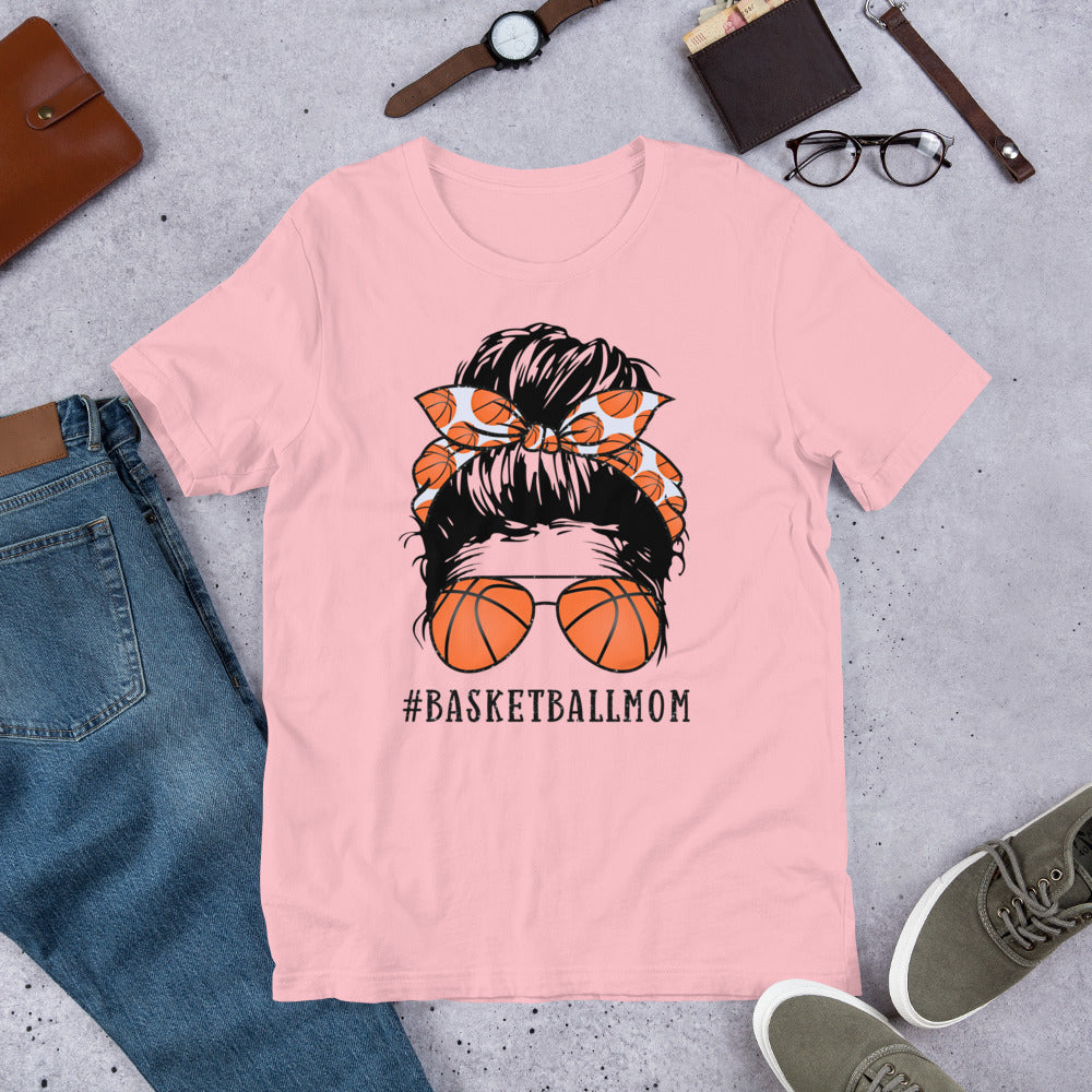 #BasketballMom Messy Bun Unisex t-shirt