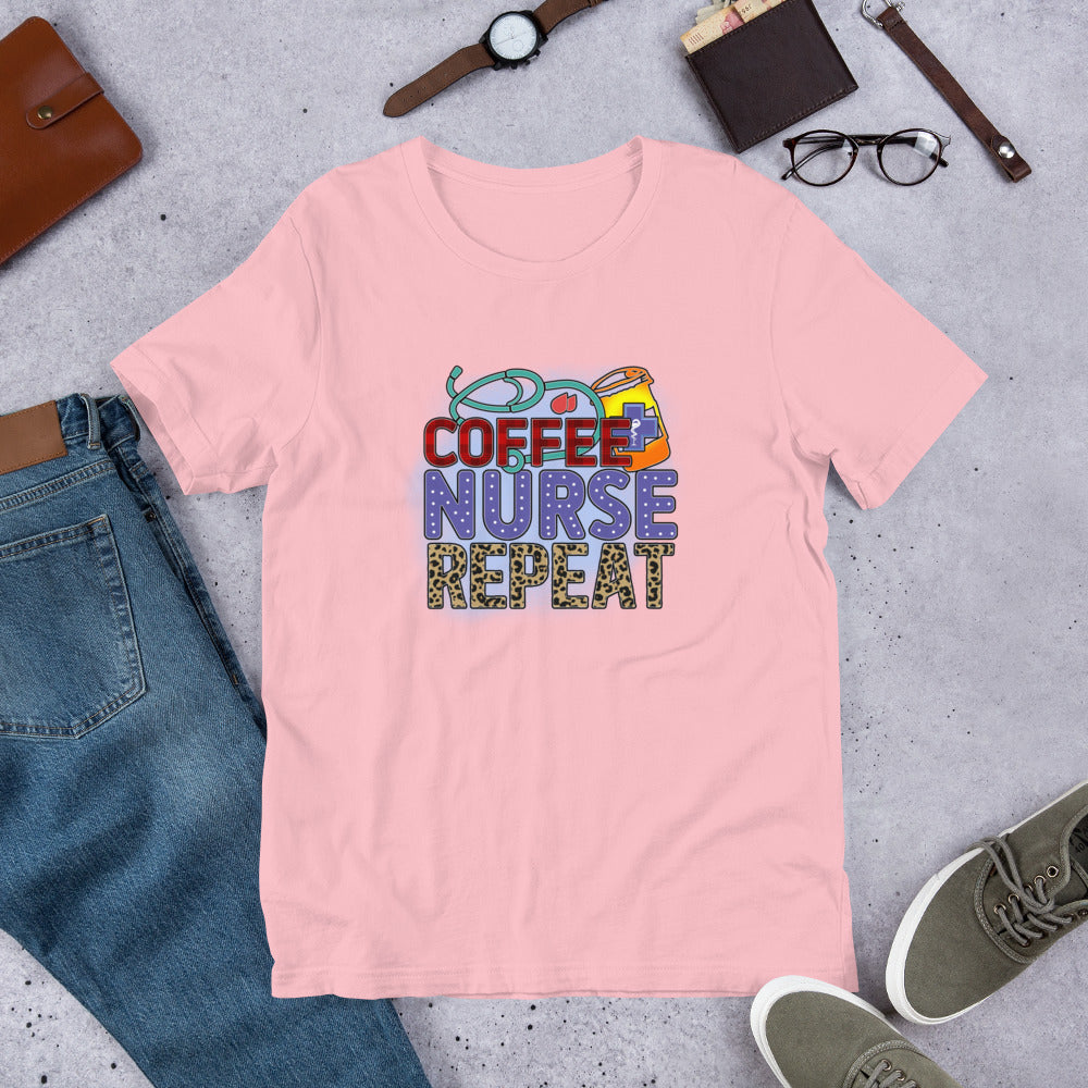 Coffee Nurse Repeat Unisex t-shirt