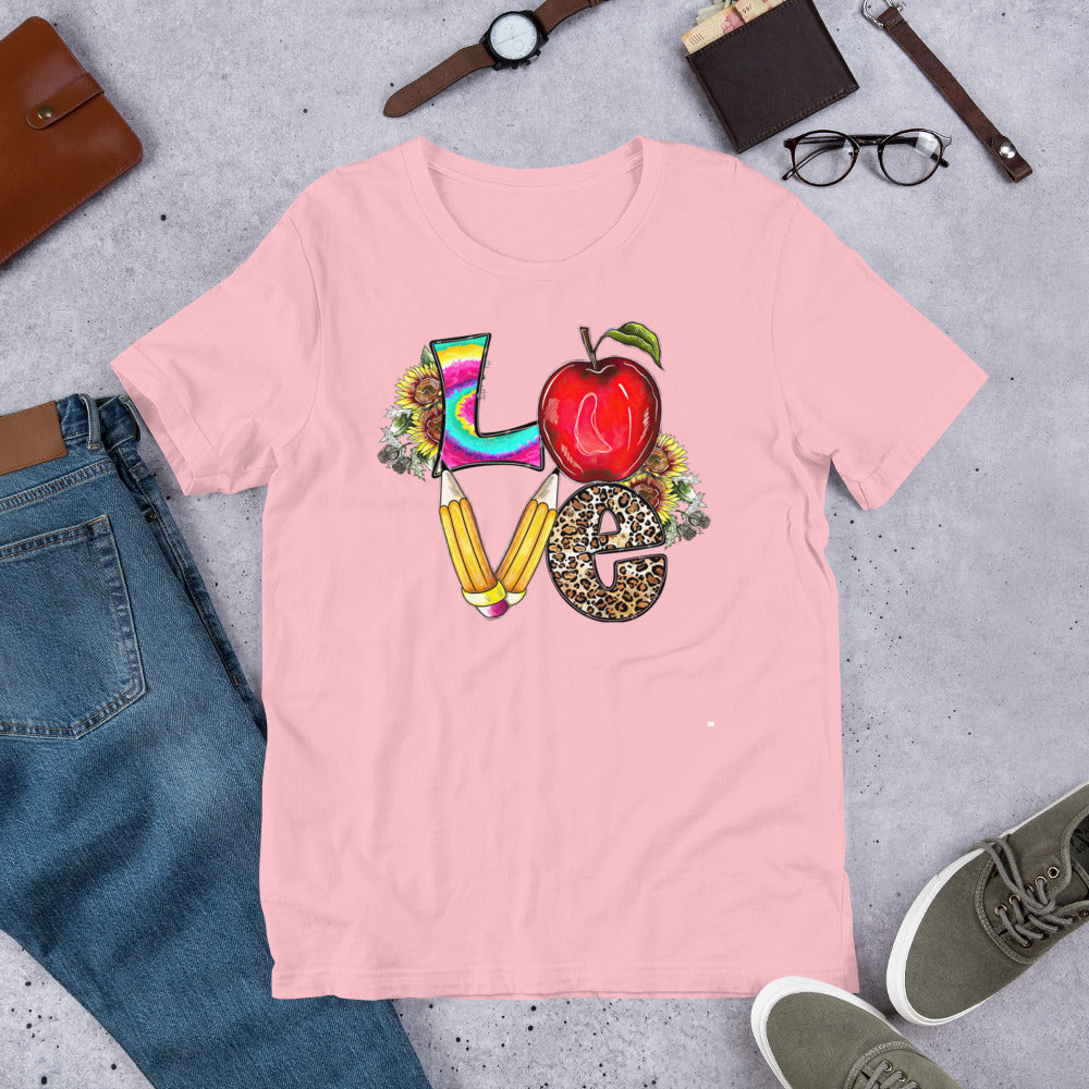 School Love Block - Sunflower & Tie-dye Unisex t-shirt