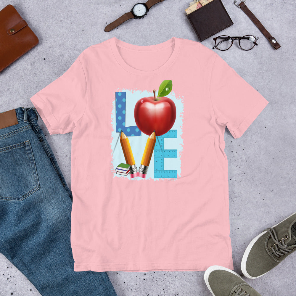 School Love Block - Apple & Pencil Unisex t-shirt