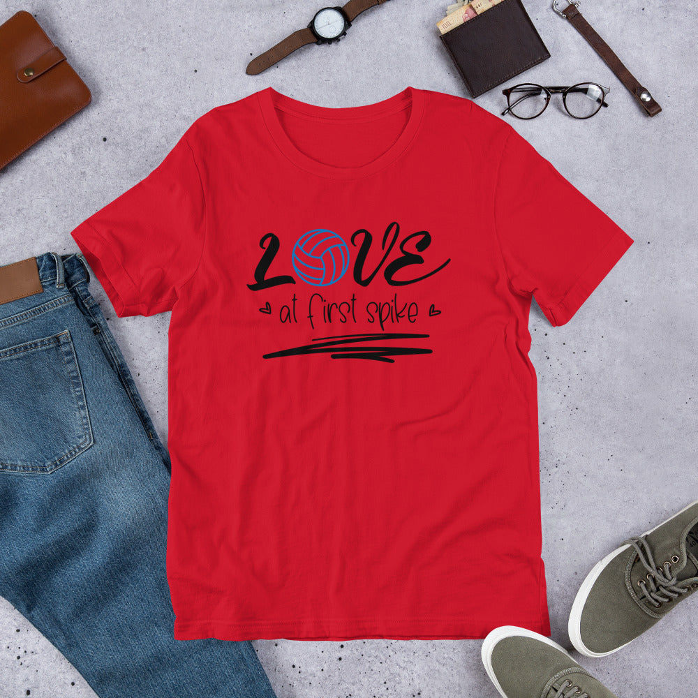 Love at First Spike Volleyball Unisex t-shirt