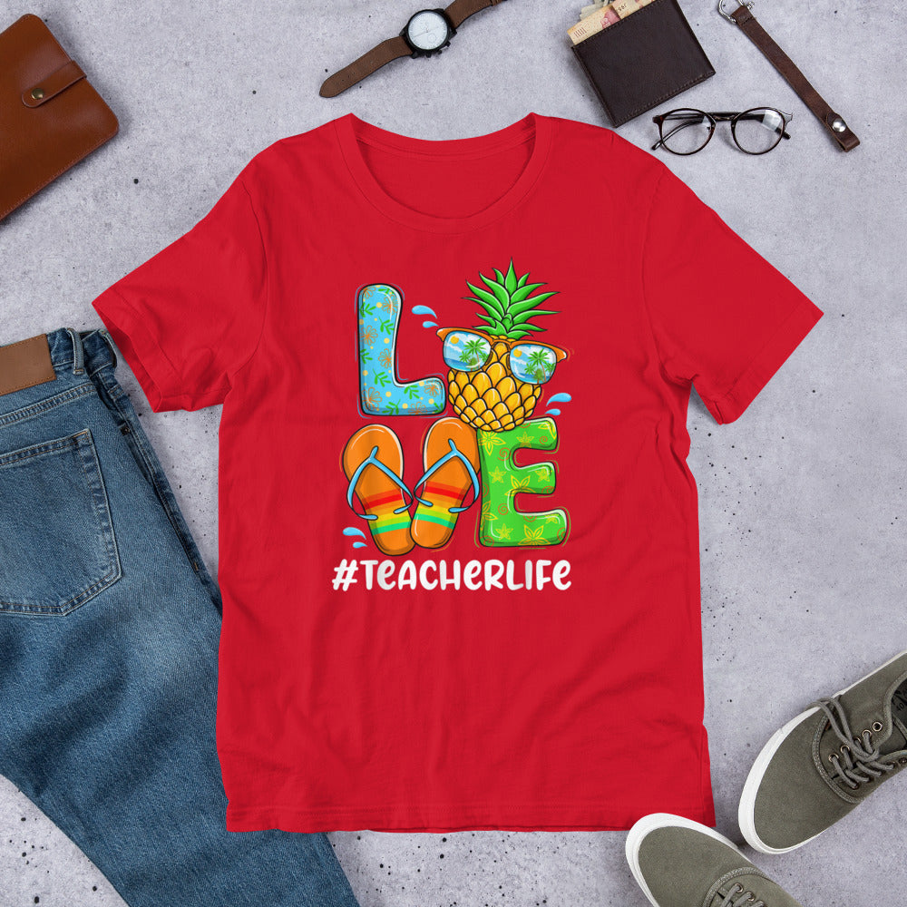 School Love Block - Pineapple & Sandals #TeacherLife Unisex t-shirt