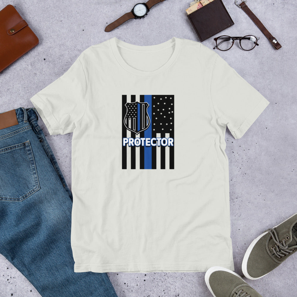 Police Blue Line Flag Protector Unisex t-shirt