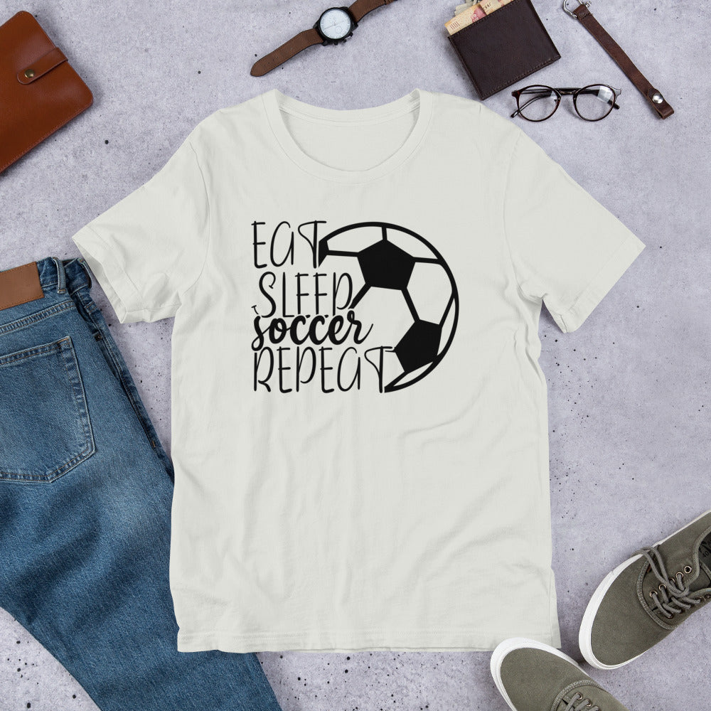 Eat Sleep Soccer Repeat Unisex t-shirt