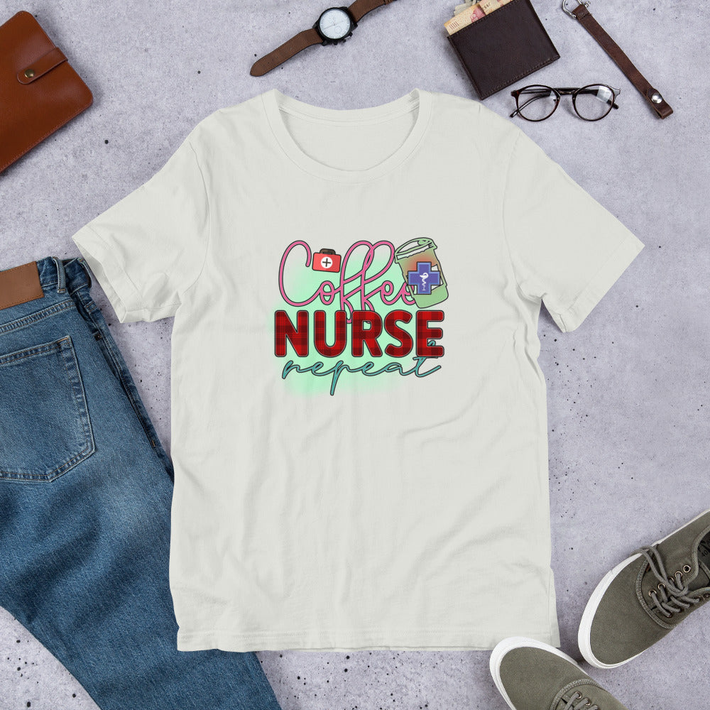 Coffee Nurse Repeat Unisex t-shirt