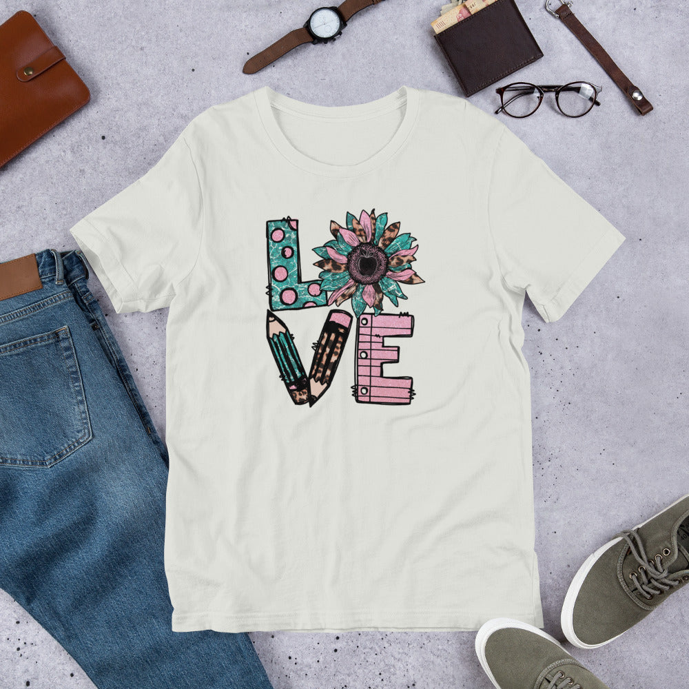 School Love Block - Sunflower & Pencil Unisex t-shirt