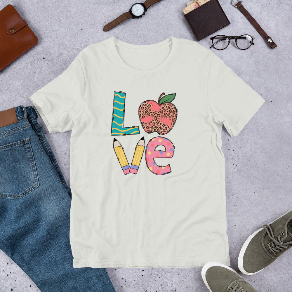 School Love Block - Leopard Apple Unisex t-shirt