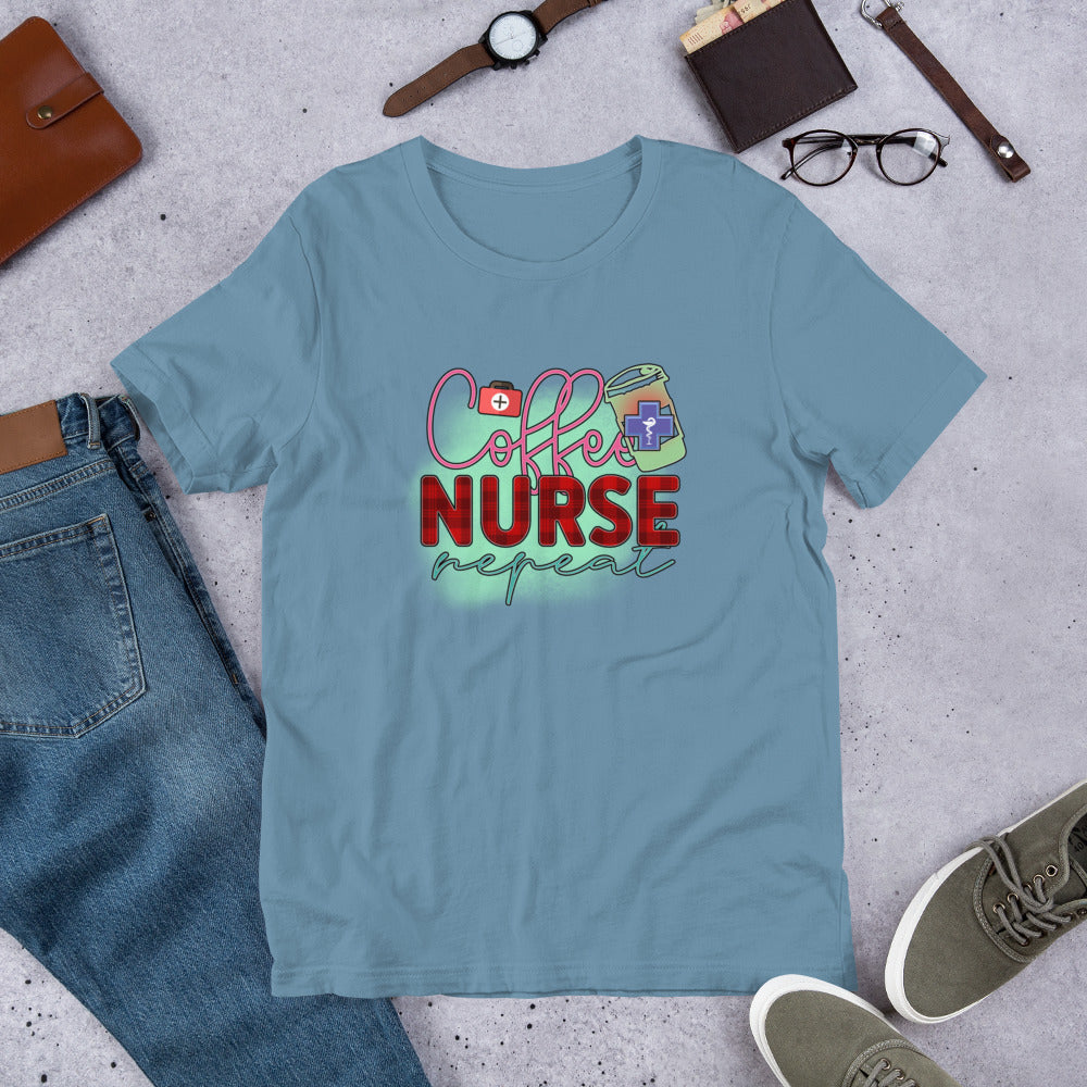 Coffee Nurse Repeat Unisex t-shirt