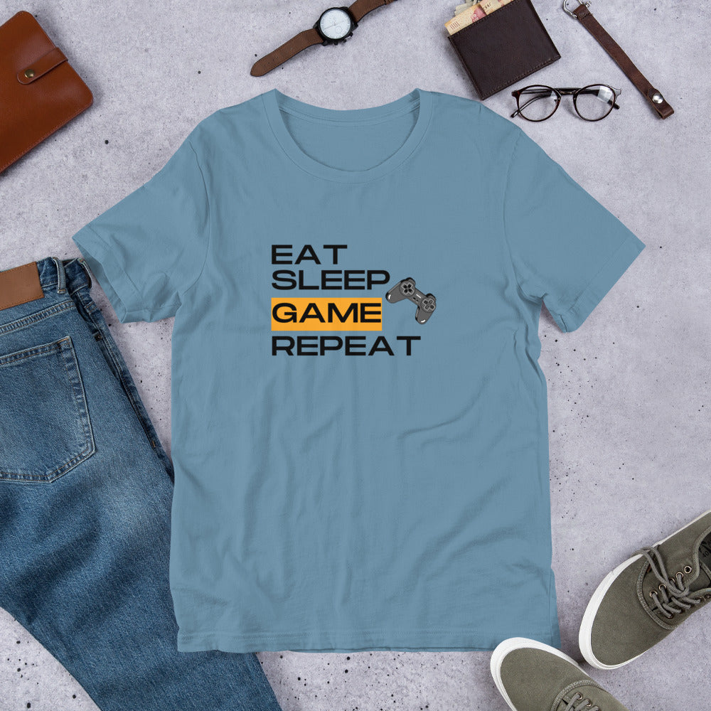 Eat Sleep Game Repeat Gamer Unisex t-shirt