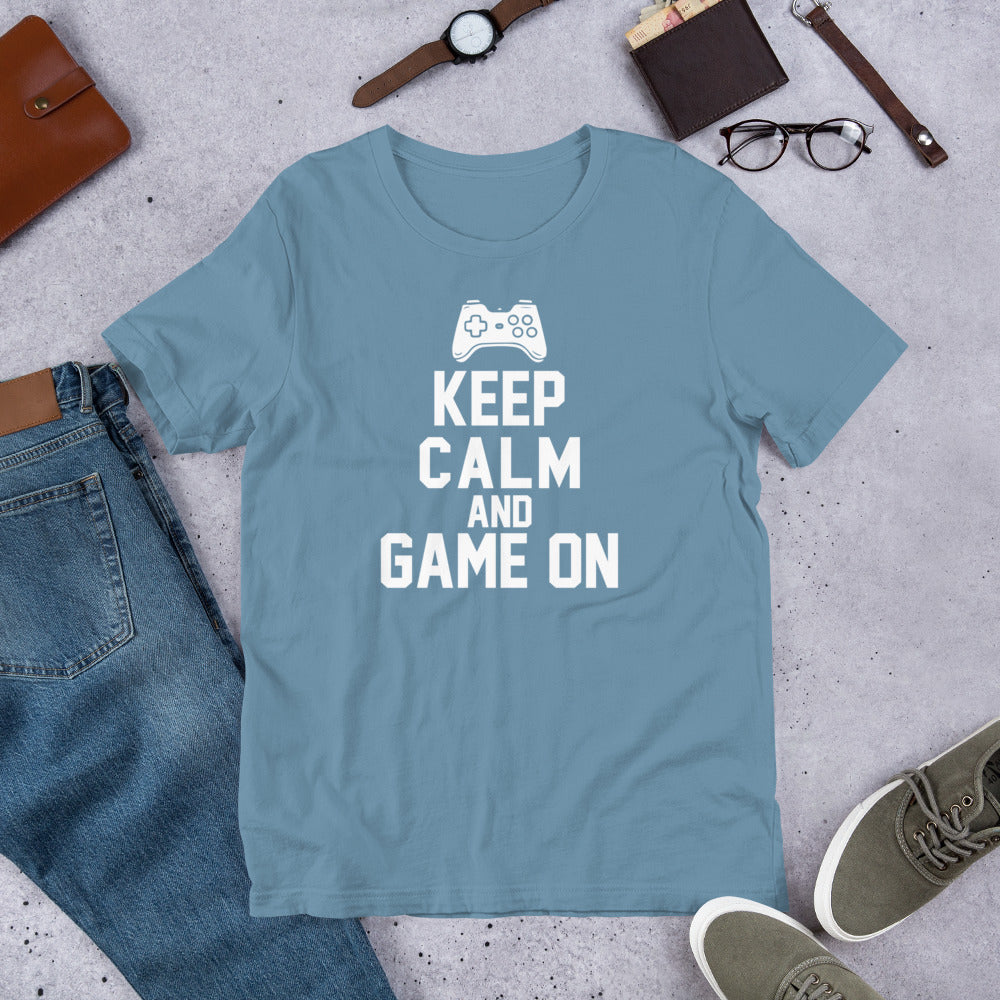 Keep Calm & Game On Gamer Unisex t-shirt