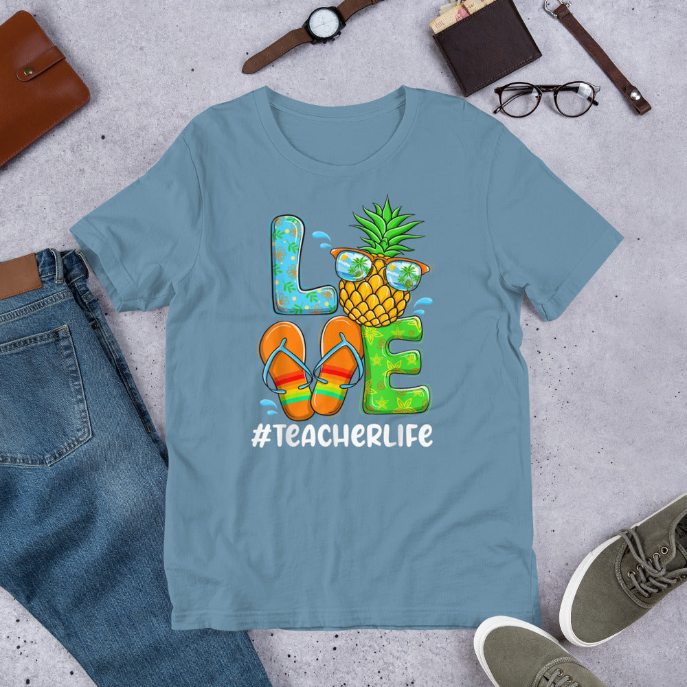 School Love Block - Pineapple & Sandals #TeacherLife Unisex t-shirt