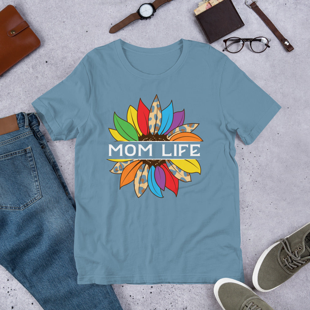 Mom Life - Sunflower Leopard - Mother's Day Unisex t-shirt