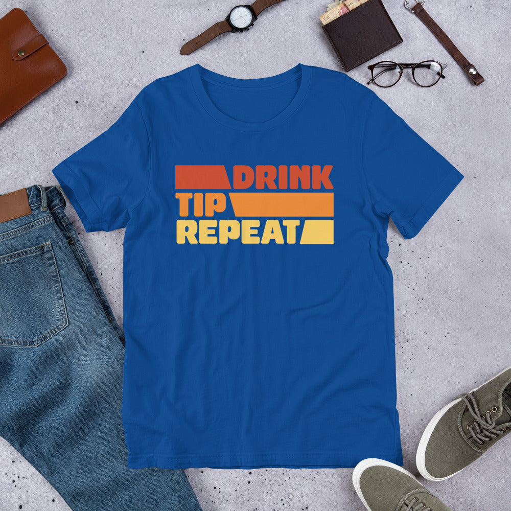 Drink Tip Repeat Bartender Unisex t-shirt