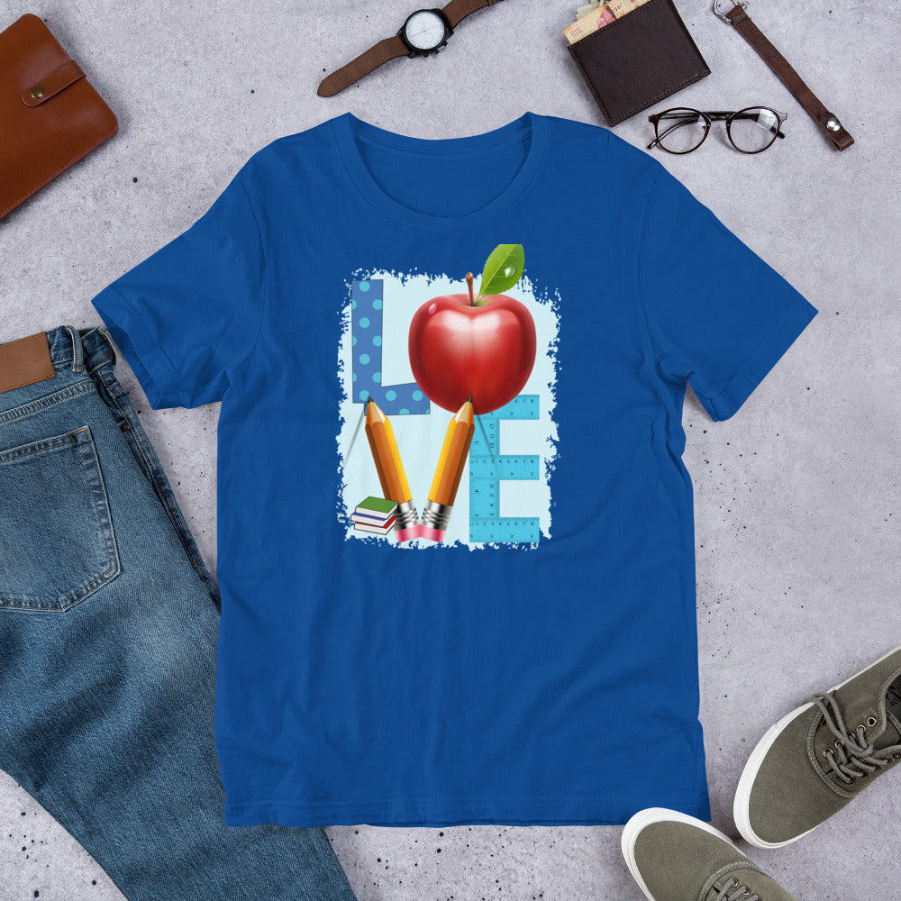 School Love Block - Apple & Pencil Unisex t-shirt