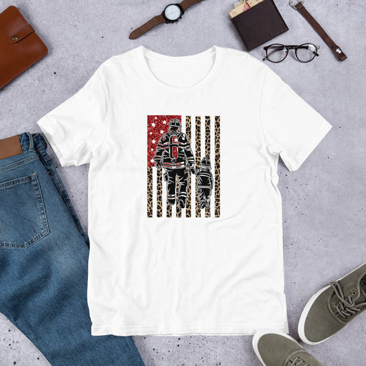 American Flag Firefighter Dad Unisex t-shirt