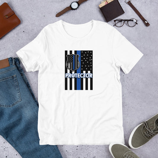 Police Blue Line Flag Protector Unisex t-shirt