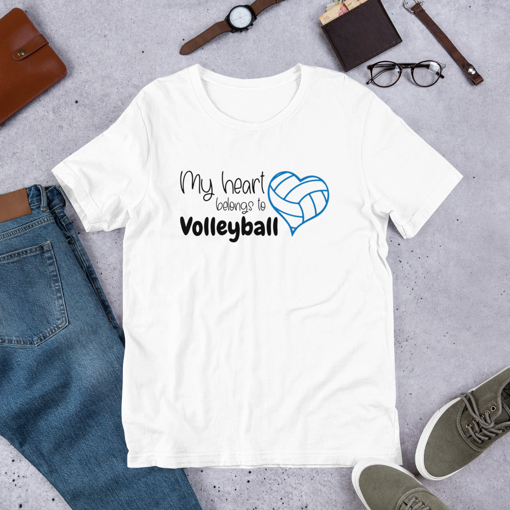 My Heart Belongs to Volleyball Unisex t-shirt