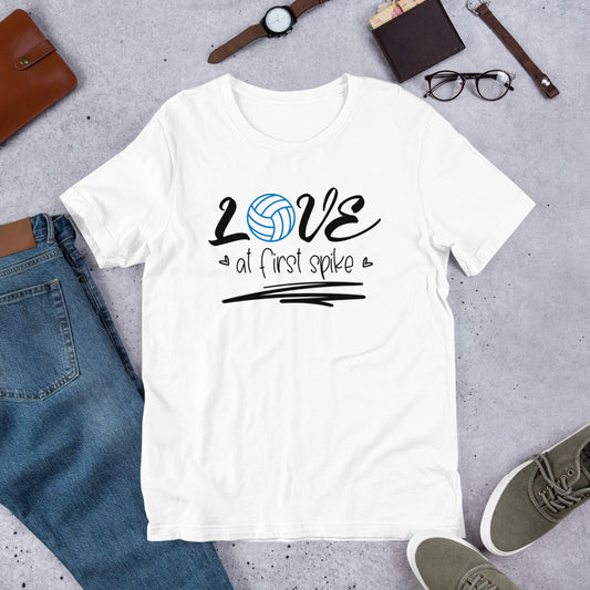 Love at First Spike Volleyball Unisex t-shirt