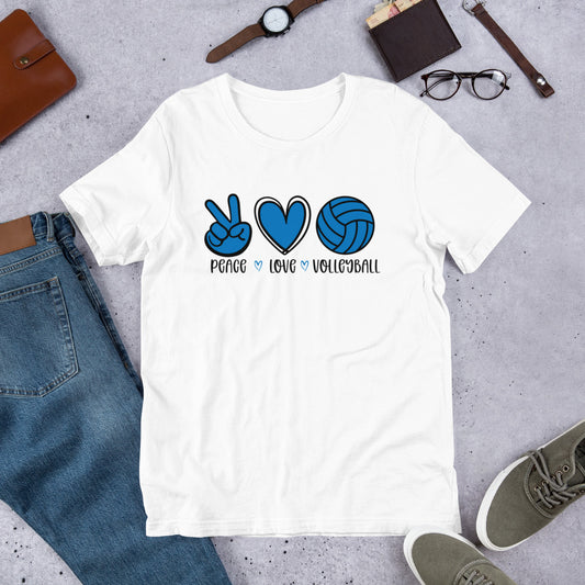 Peace Love Volleyball Unisex t-shirt