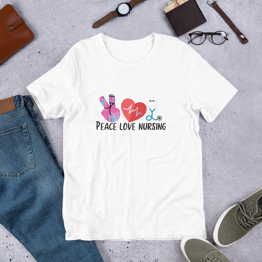 Peace Love Nursing Unisex t-shirt