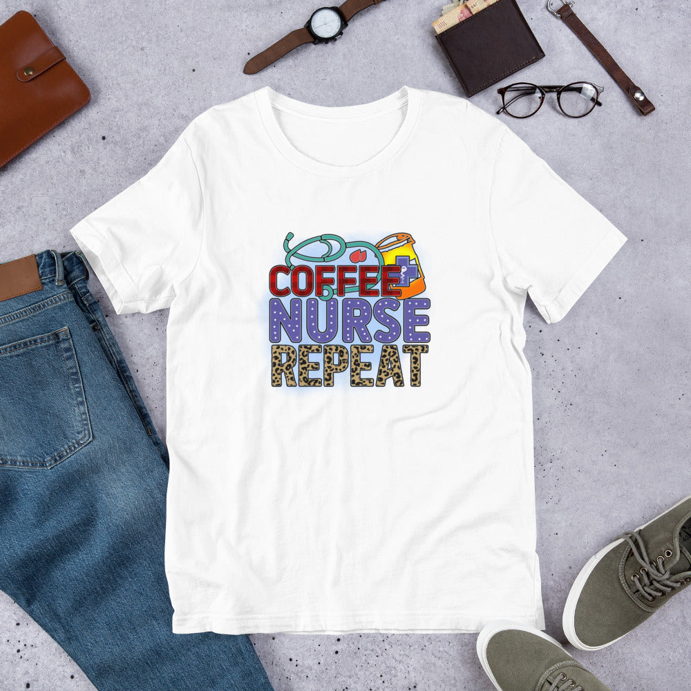 Coffee Nurse Repeat Unisex t-shirt