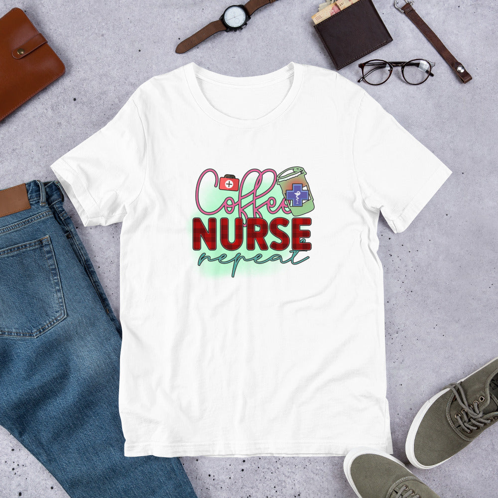 Coffee Nurse Repeat Unisex t-shirt