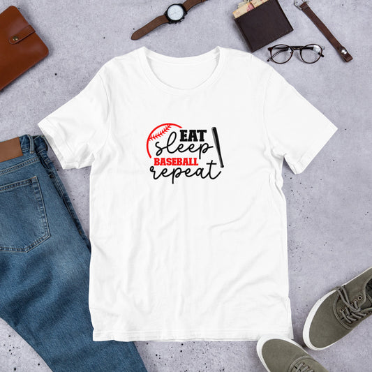 Eat Sleep Baseball Repeat Unisex t-shirt