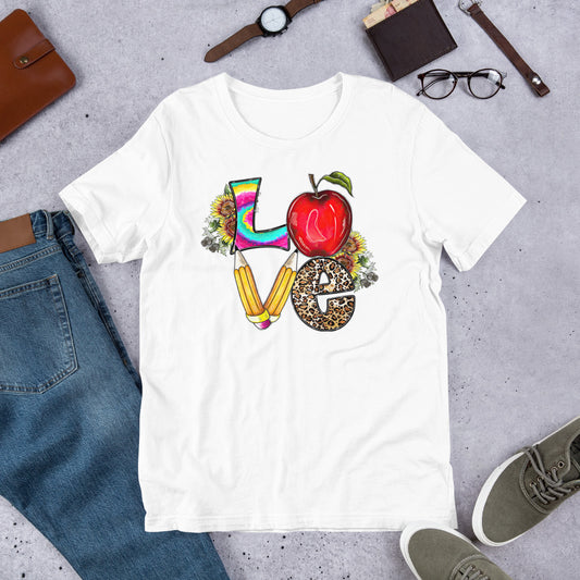 School Love Block - Sunflower & Tie-dye Unisex t-shirt