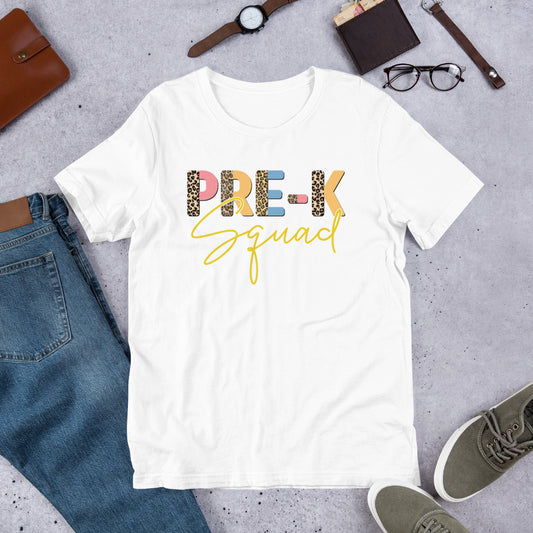 Pre-K Squad Teacher Unisex t-shirt