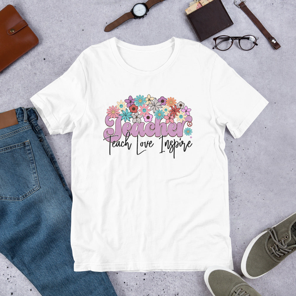 Teach Love Inspire Teacher Unisex t-shirt