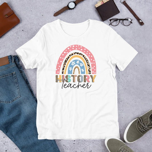 Rainbow History Teacher Unisex t-shirt