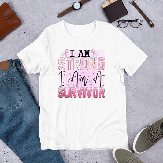 I Am Strong I Am a Survivor - Breast Cancer Awareness Unisex t-shirt