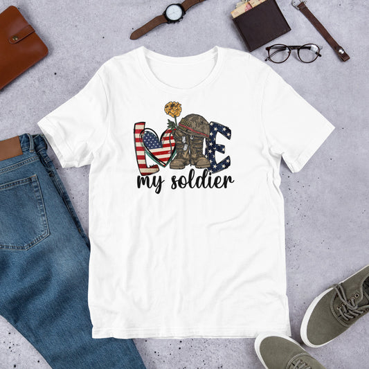 Love My Soldier - Military Veteran Unisex t-shirt