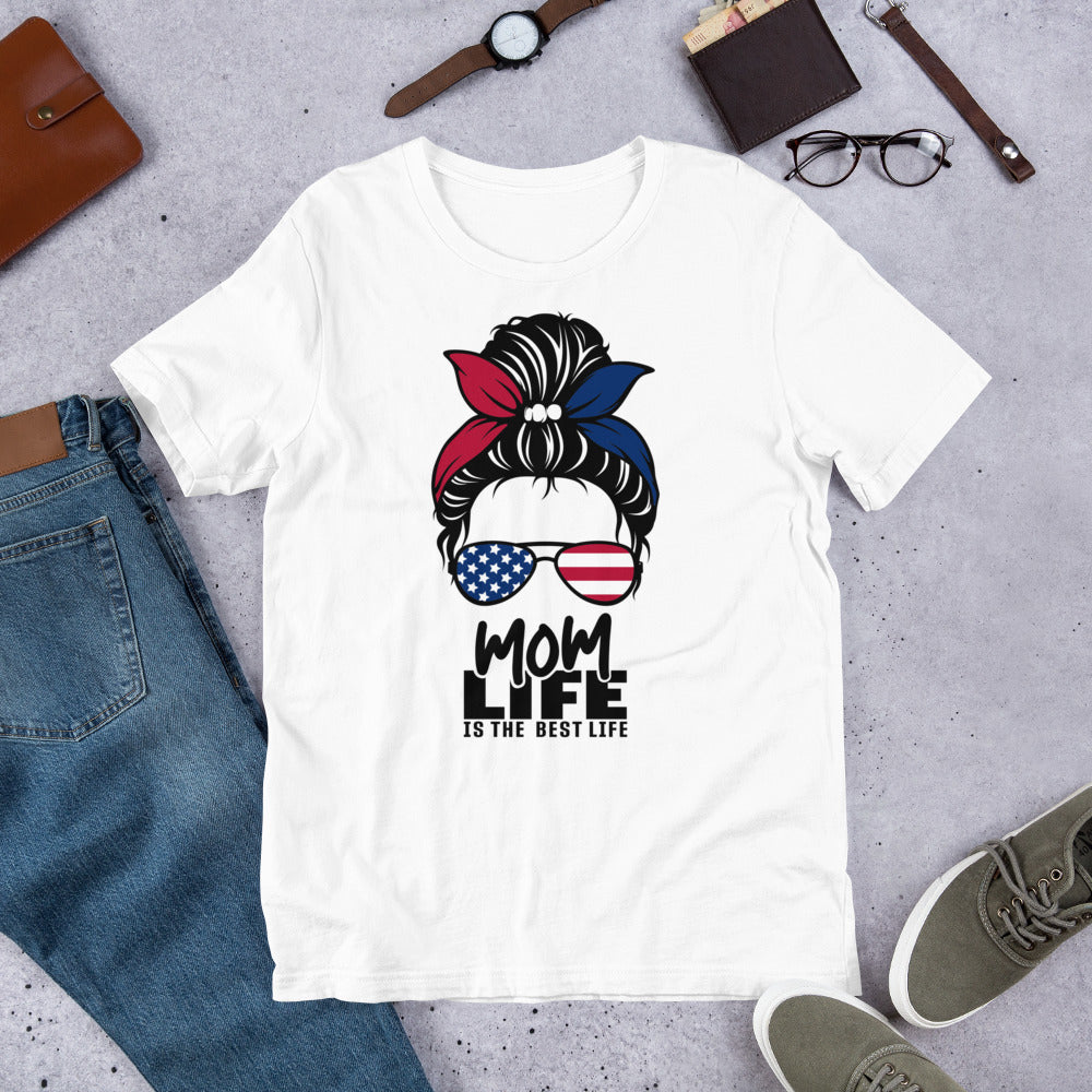 Mom Life is the Best Life Messy Bun Unisex t-shirt