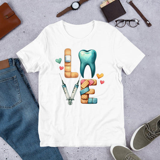 Dental Love Block Unisex t-shirt