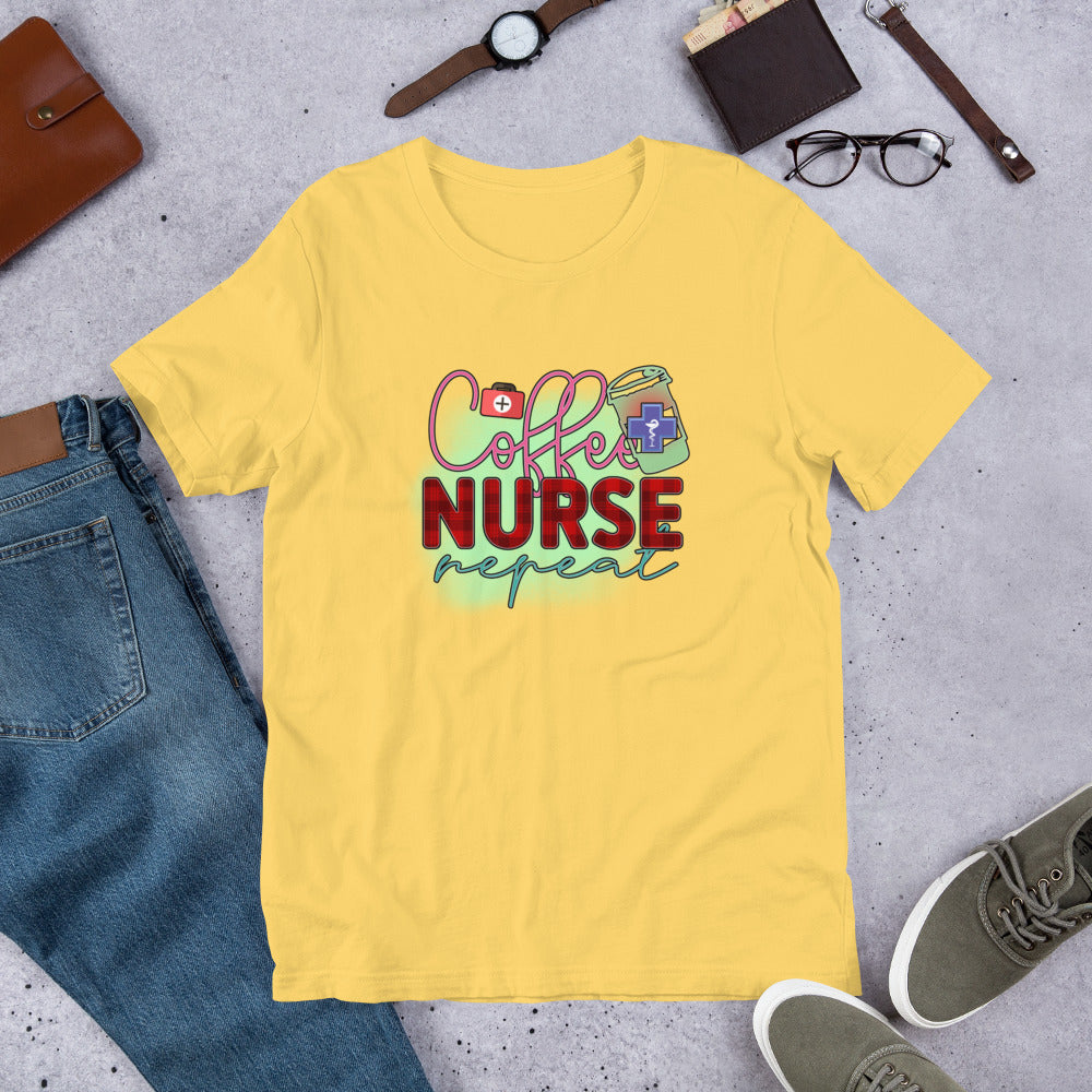 Coffee Nurse Repeat Unisex t-shirt