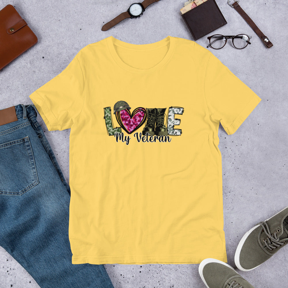 Love My Veteran - Military Veteran Unisex t-shirt