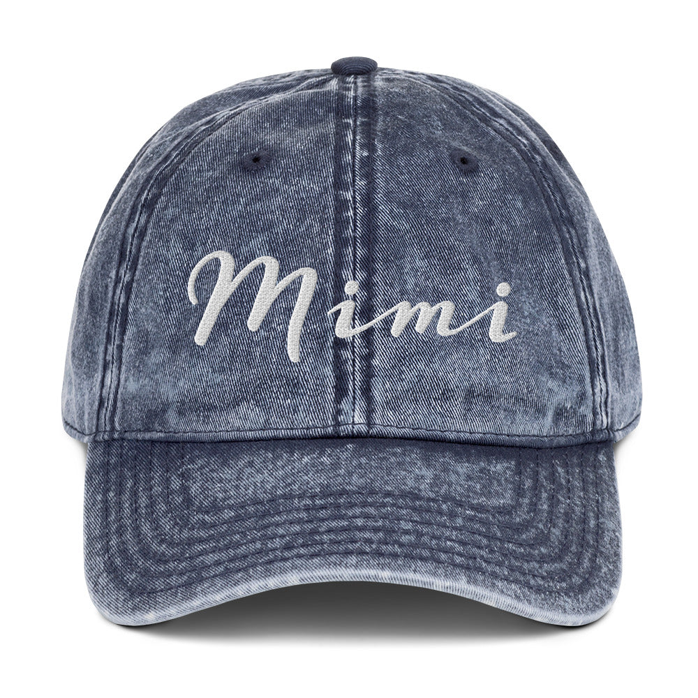 Mimi Grandma Vintage Cotton Twill Cap