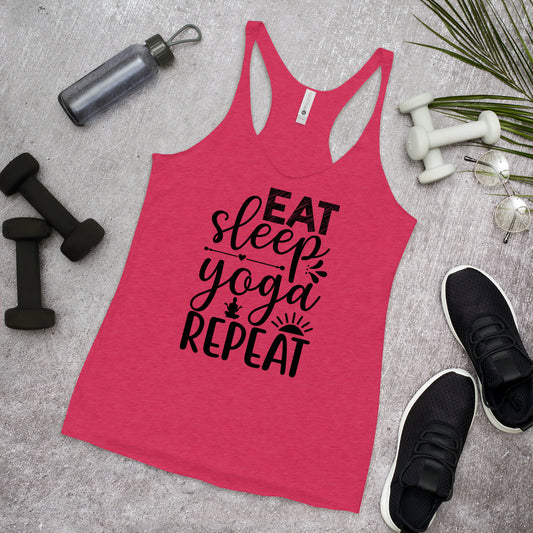 Eat Sleep Yoga Repeat Women's Racerback Tank