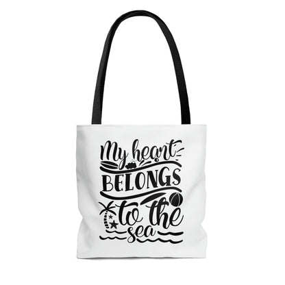 My Heart Belongs to the Sea Summer Sunset Tote Bag (AOP)