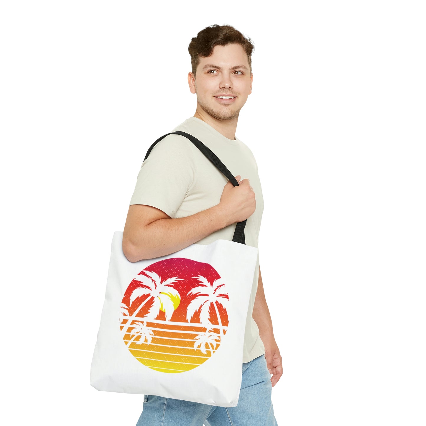 Eat Sleep Beach Repeat Summer Sunset Tote Bag (AOP)