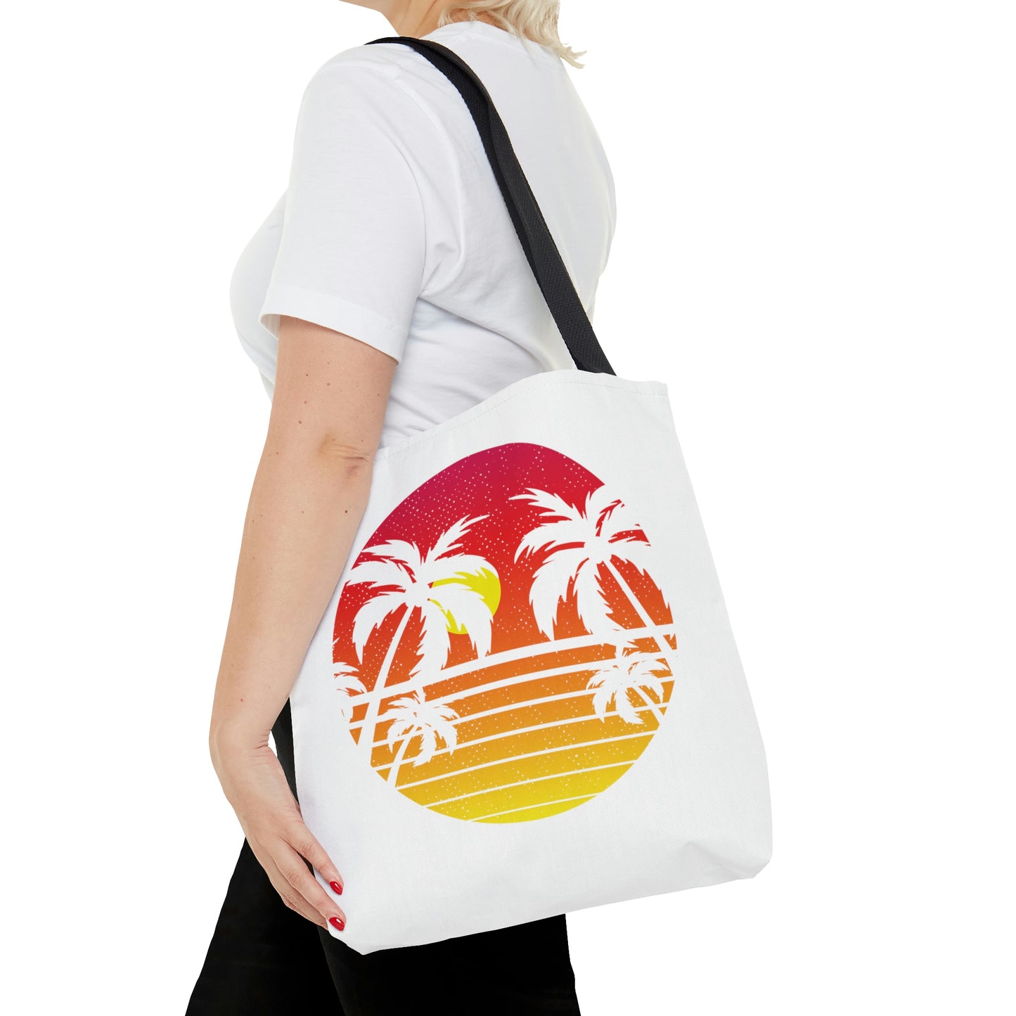 Eat Sleep Beach Repeat Summer Sunset Tote Bag (AOP)