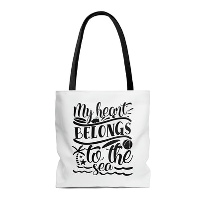 My Heart Belongs to the Sea Summer Sunset Tote Bag (AOP)